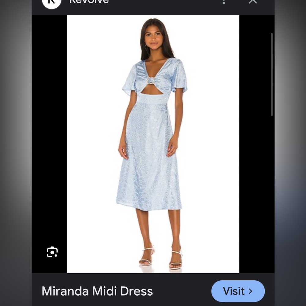 Song of Style Miranda Midi Dress in blue NWT